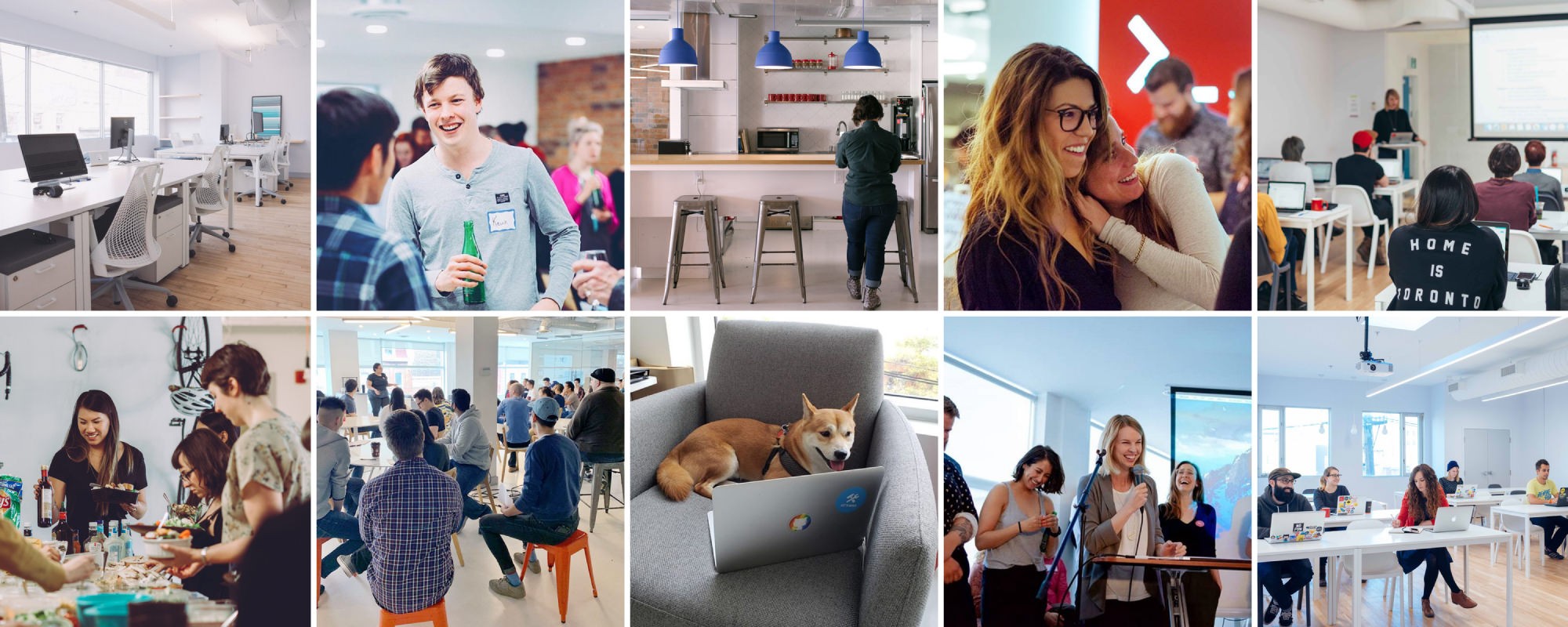 A gallery of the Juno College of Technology space.